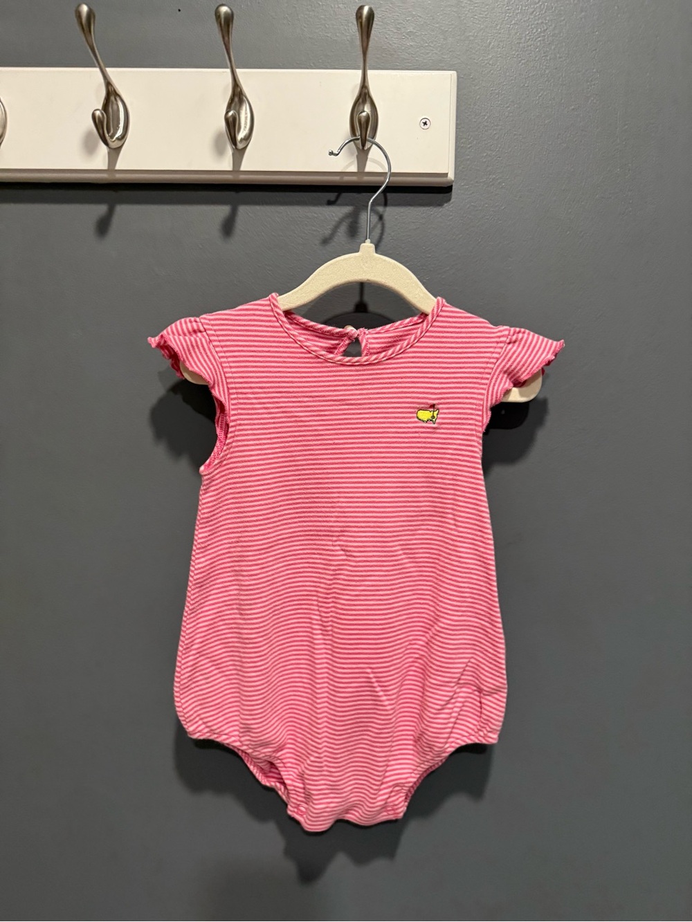 Masters Golf Bubble Baby Girl Striped Baby One-Piece Romper 18M
